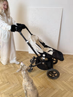 Waterproof Natural Wool Stroller Hand Muffs - Black&Charcoal-2
