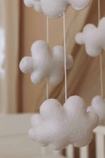 Handmade Clouds baby mobile