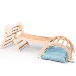Montessori 4in1 Kletterdreieck für Babys: Pikler-Dreieck, Kletterbogen, Rutschbrett und Kissen für Kleinkinder (1–3 Jahre)-9