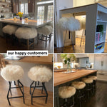 Natural Sheepskin Stool Cover-1