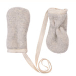 Grey Polar Bear Woolen Baby Gloves-1