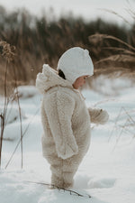 Baby/Kid Virgin Wool Overall - White-2