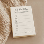 Baby Shower Game Cards - Baby Food Tasting