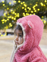 Baby/Kid Virgin Wool Overall - Pink-2