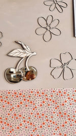 Kids Room Cherry Mirror – Child-Friendly Acrylic & Wood