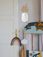 Kids Room Pineapple Mirror – Child-Friendly Acrylic & Wood