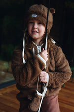 Brown Bear Woolen Baby Gloves-2